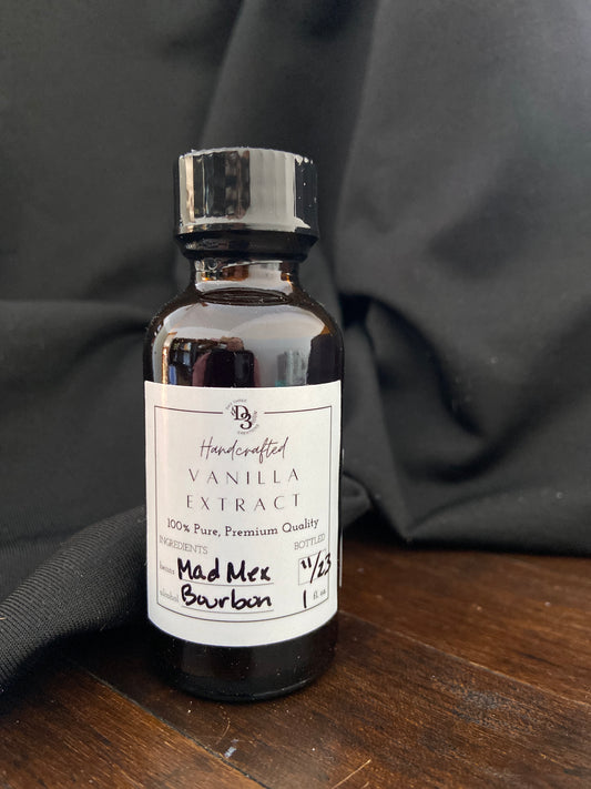 Madagascar Mexican Vanilla extract in Bourbon, 1 oz